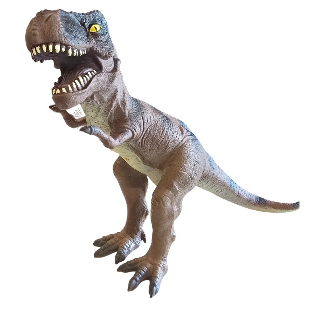 Tyrannosaurus Rex Dinosaur 2011 Large Rubber Toys R Us 12" Multicolor 2112A - Picture 2 of 9